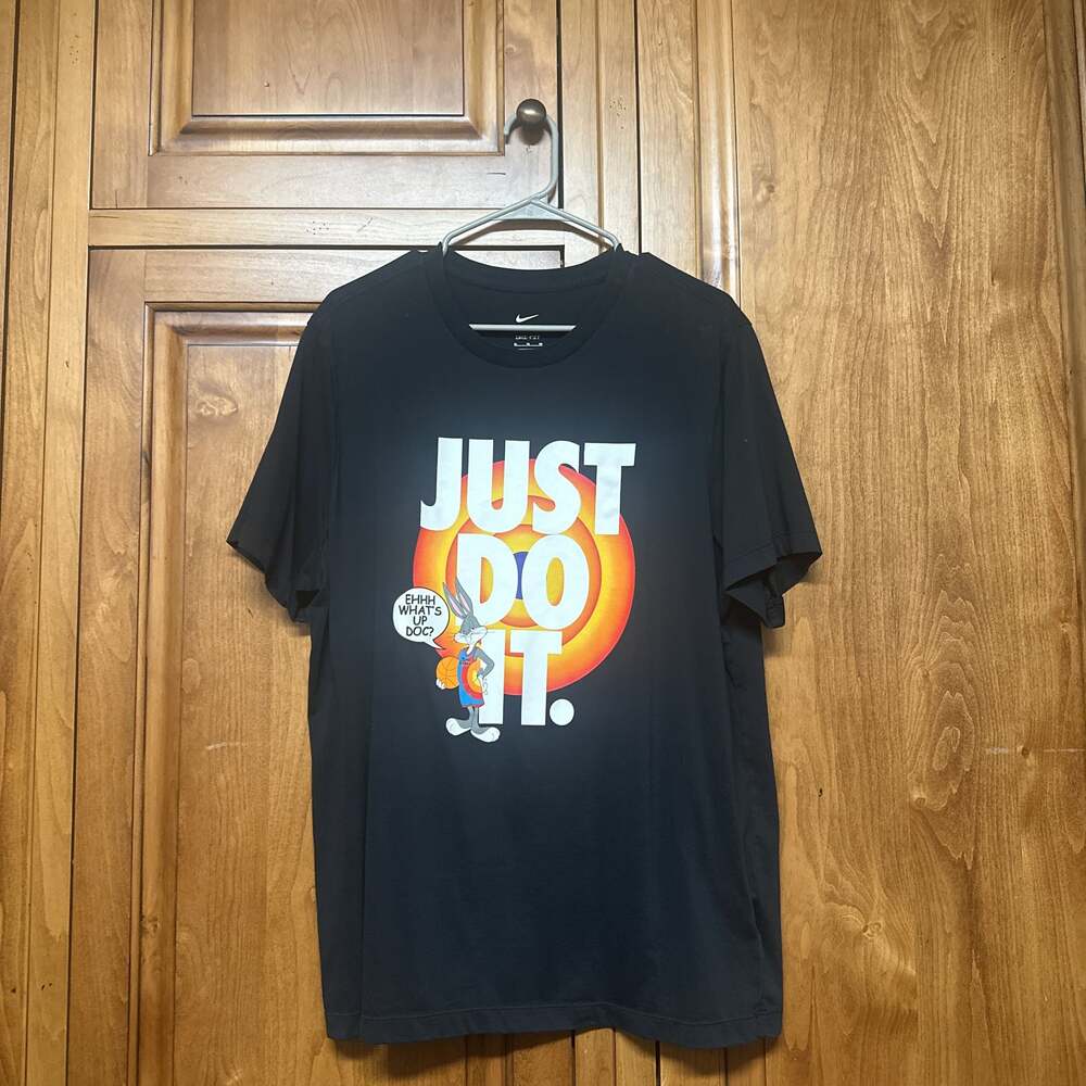 Nike Space Jam Bugs Bunny Just Do It Black T-Shirt